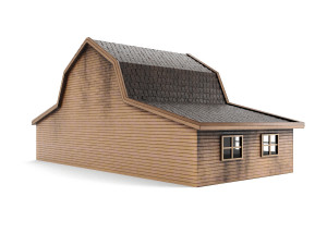 farm home pbr - western town low-poly 3D Model
