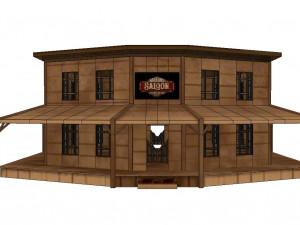 western town pbr low-poly 3D Model