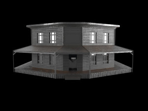 western saloon pbr low-poly 3D मॉडल