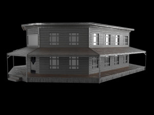 western saloon pbr low-poly 3D मॉडल