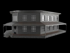 sal&atilde;o ocidental pbr baixo poli Modelo 3D