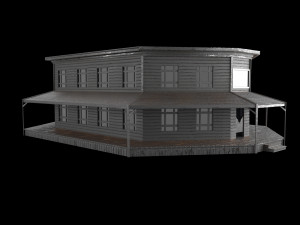 western saloon pbr low-poly 3D मॉडल