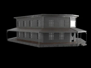 sal&atilde;o ocidental pbr baixo poli Modelo 3D