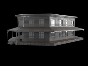 western saloon pbr low-poly 3D मॉडल
