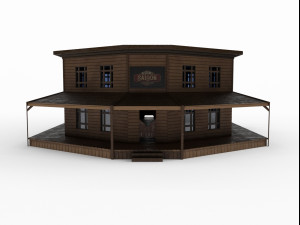 western saloon pbr low-poly 3D मॉडल