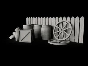 западные экологические модели - pbr 3D Модель