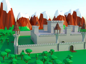 paket kastil - pbr Model 3D