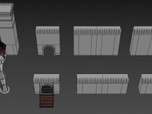 paket kastil - pbr Model 3D