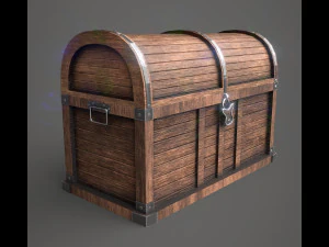 ba&uacute; do tesouro - pbr Modelo 3D