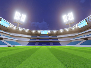 football soccer stadium - pbr low-poly 3D-Modell
