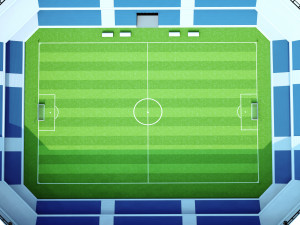 football soccer stadium - pbr low-poly 3D-Modell