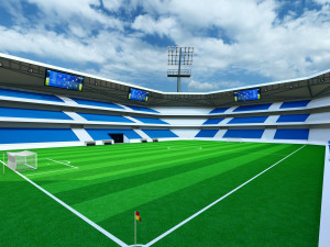 football soccer stadium - pbr low-poly 3D-Modell