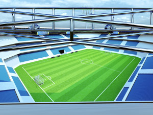 football soccer stadium - pbr low-poly 3D-Modell
