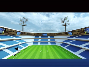 football soccer stadium - pbr low-poly 3D-Modell