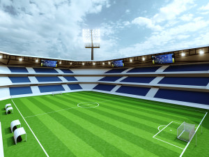 football soccer stadium - pbr low-poly 3D-Modell