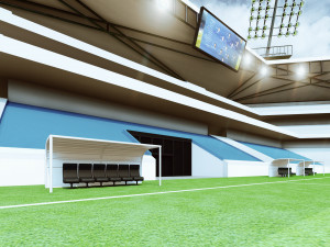 football soccer stadium - pbr low-poly 3D-Modell