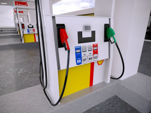 gas station shell - pbr low-poly Model 3D