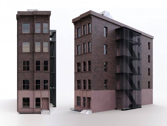 nyc building - pbr low-poly 3D Model .c4d .max .obj .3ds .fbx .stl .blend 