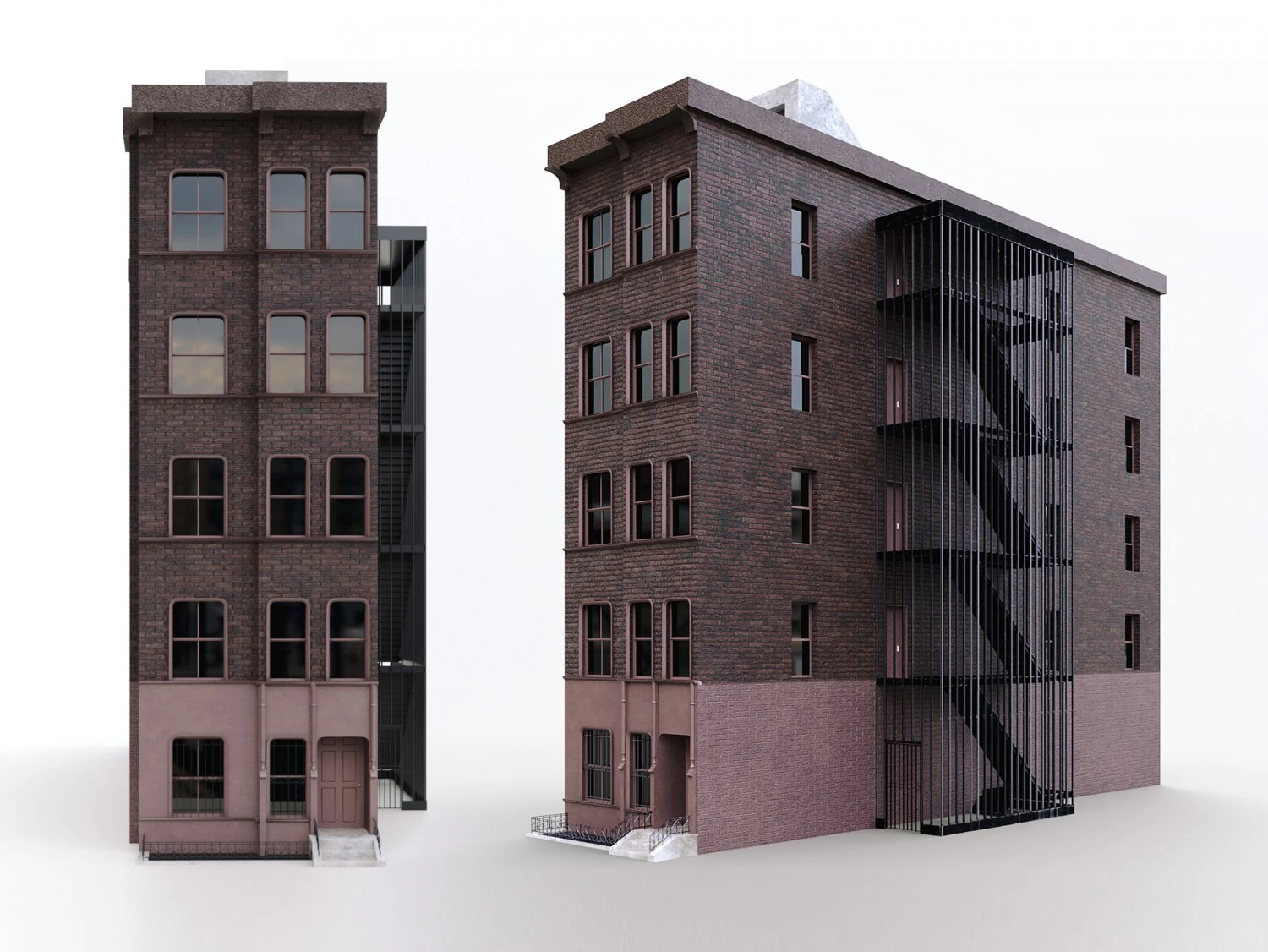 nyc building - pbr low-poly 3D Model .c4d .max .obj .3ds .fbx .stl .blend 