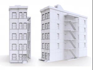 nyc building - pbr low-poly 3D Model
