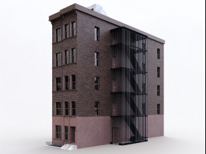 nyc building - pbr low-poly 3D Model