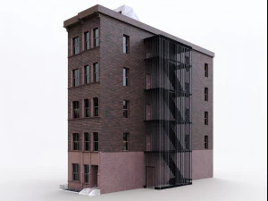 nyc building - pbr low-poly 3D Model