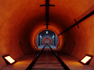 railway tunnel - pbr Model 3D
