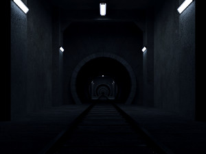 railway tunnel - pbr Model 3D