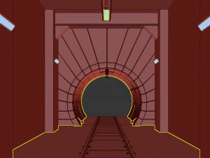 railway tunnel - pbr 3D Model