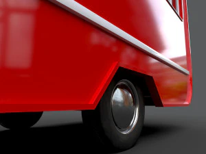 caravan trailer - pbr low-poly 3D Model