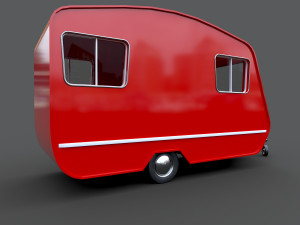 caravan trailer - pbr low-poly 3D 模型