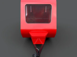 caravan trailer - pbr low-poly 3D Model