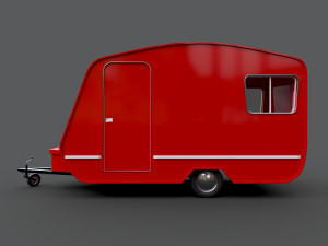 caravan trailer - pbr low-poly 3D 模型