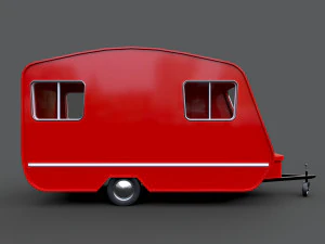 caravan trailer - pbr low-poly 3D Model
