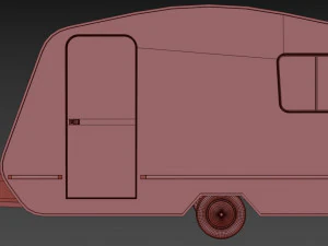 caravan trailer - pbr low-poly 3D Model