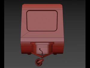 caravan trailer - pbr low-poly 3D Model