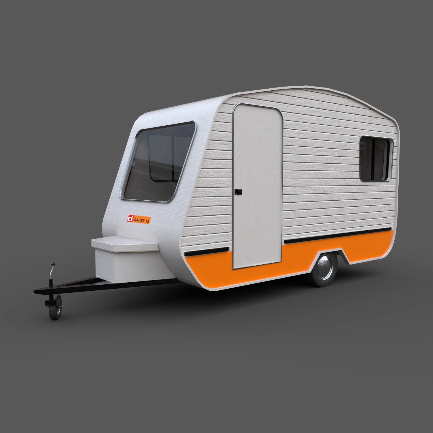 caravan trailer - pbr low-poly 3D Model .c4d .max .obj .3ds .fbx .stl .blend 