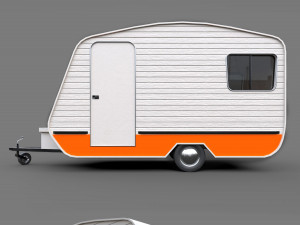 caravan trailer - pbr low-poly 3Dモデル