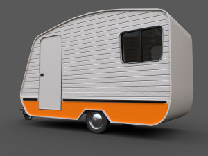 caravan trailer - pbr low-poly 3Dモデル