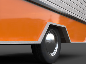 caravan trailer - pbr low-poly 3Dモデル