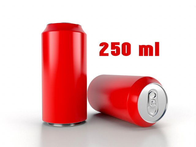 beverage can 250 ml low-poly 3D 模型 .c4d .max .obj .3ds .fbx .stl .blend 