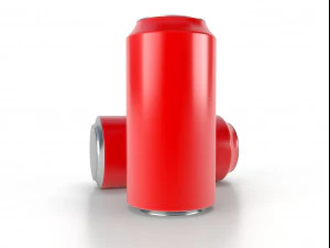 beverage can 250 ml low-poly 3D Model