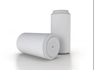 beverage can 250 ml low-poly 3D Model