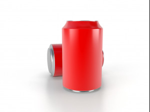 beverage can 330 ml low-poly 3D Model