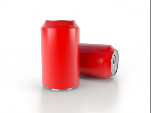 beverage can 330 ml low-poly 3D Model