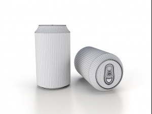 beverage can 330 ml low-poly 3D Model