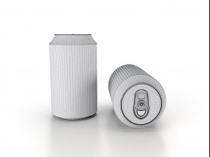 beverage can 330 ml low-poly 3D Model