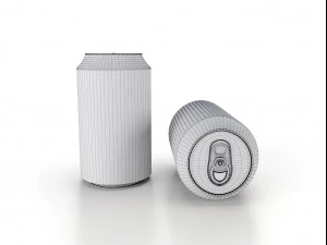 lata de bebida 330 ml low-poli Modelo 3D