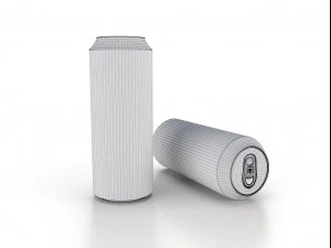 beverage can 350 ml low-poly 3D Model