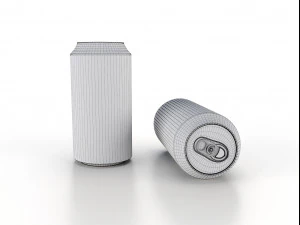 beverage can 400 ml low-poly 3D Model